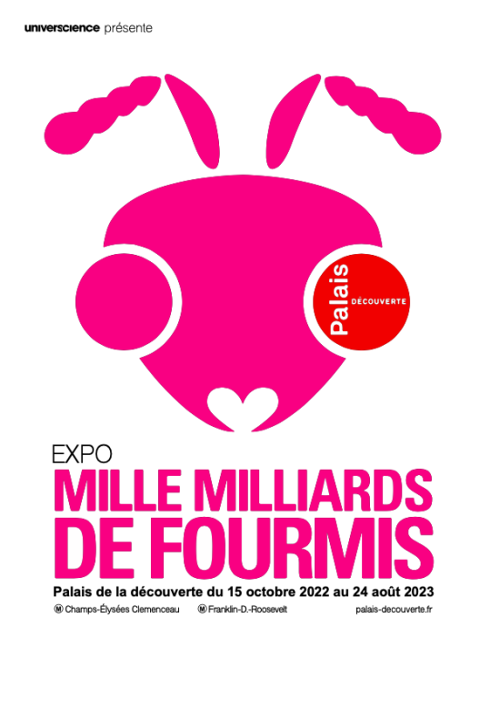 Affiche "Mille milliards de fourmis" - Palais de la découverte